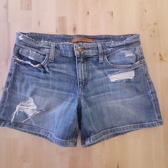 Joe's Jeans Pants - Joes Jeans Womens Jean Shorts SZ 28 Mid-Rise Distressed Preppy Light Wash